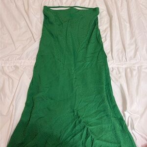 LOFT Green Satin Skirt BRAND NEW